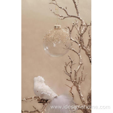 Gold Powder Transparent Christmas Ball